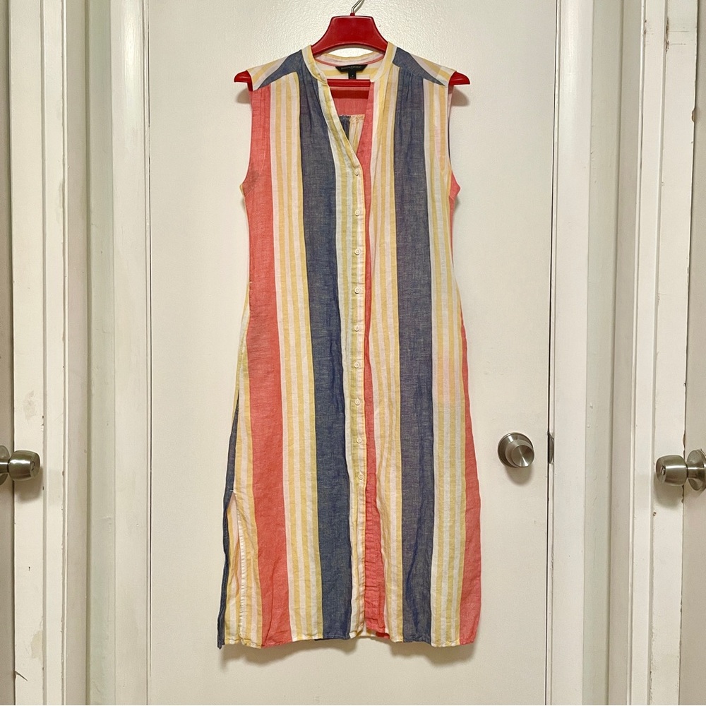 Banana Republic striped linen dress